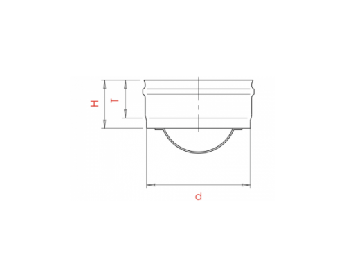  Заглушка для дымохода внешняя Craft (316/0,5) d=100