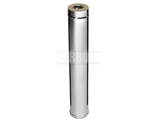  Труба-сэндвич Ferrum 1,0м (430/0,5мм + нерж.) d=300х400