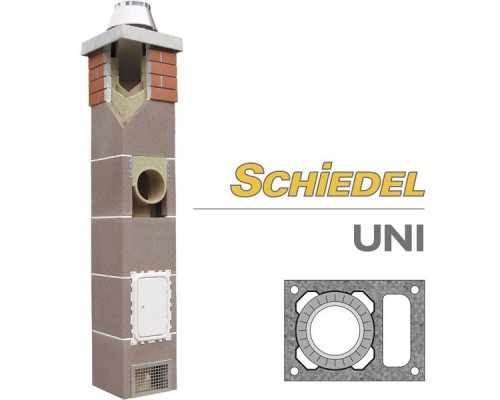  Керамический дымоход Schiedel UNI одноходовой с вент.каналом д=140 мм, высота 11м