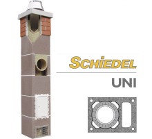  Керамический дымоход Schiedel UNI одноходовой с вент.каналом д=180 мм, высота 5м