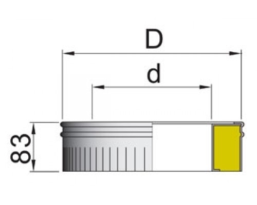  Стакан Вулкан DSH D160 с изол.50мм, нерж321/оцинк