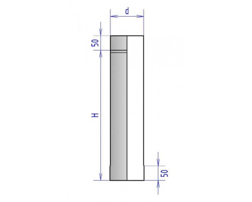  Труба дымохода Феникс 1 метр, ⌀130, AISI 409, 1 мм