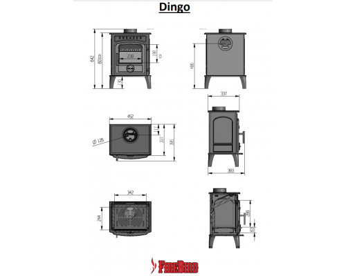 Печь-камин Dingo 5 кВт