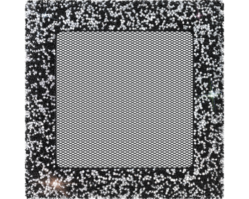 Решетка 17x17 Venus Swarovsky черно-серебристая