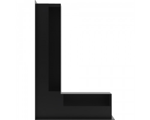 Решетка Люфт угловая/9*40 см левая черная