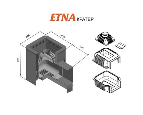 Банная печь ETNA Кратер 14 (ДТ-3)