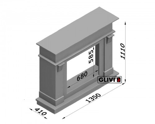Мраморный камин Glivi Санта-Лючия